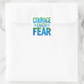 Sticker Carré Courage plutôt que peur (Sac)