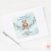 Sticker Carré Courbe d'eucalyptus bleu poussiéreux (Enveloppe)