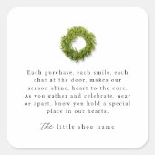 Sticker Carré Courbe simple Merci de vacances pour petites entre (Devant)