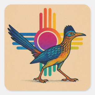 Sticker Carré Coureur des routes du Nouveau-Mexique