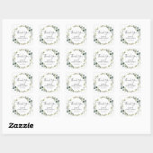 Sticker Carré Couronne de mariage bohème eucalyptus moderne (Feuille)
