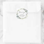 Sticker Carré Couronne de mariage bohème eucalyptus moderne (Sac)