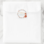 Sticker Carré Couronne de renard d'anniversaire (Sac)