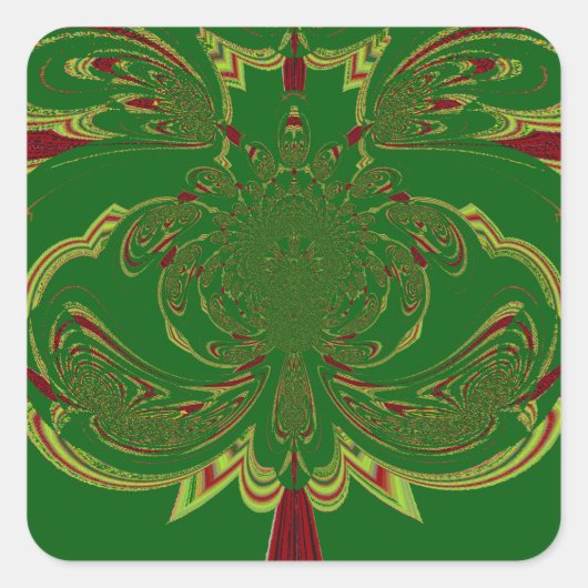 Sticker Carré Couronne verte (Devant)