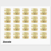 Sticker Carré couronnes d'or (Feuille)