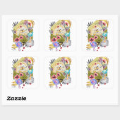 STICKER CARRÉ COURRIER COURRIER CHOSE-COURRIER (Feuille)