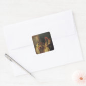 Sticker Carré Cours de harpe donné par Madame de Genlis (Enveloppe)