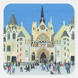 Sticker Carré Cours de Justice royales Londres 1994