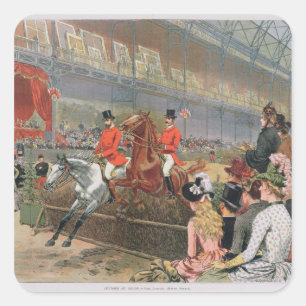 Sticker Carré Course à cheval, 1886