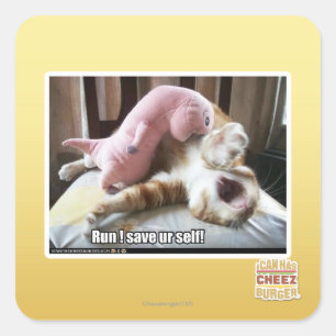 Sticker Carré Course ! Sauvez l'individu d'ur !