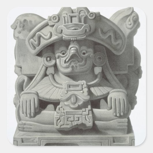 Sticker Carré Couteau utilisé pour couper le coeur du sacrifice (Devant)