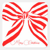 Sticker Carré Coutume arc rouge (Devant)