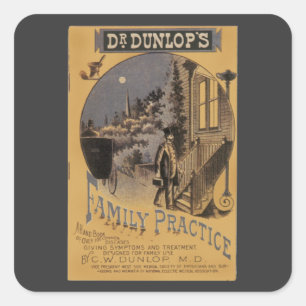 Sticker Carré Couverture de livre ancien Docteur Dunlop's Family
