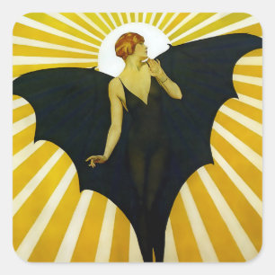 Sticker Carré Couverture de magazine Coles Phillips Sunburst