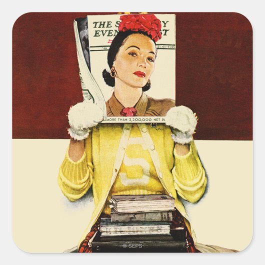 Sticker Carré Cover Girl (Devant)