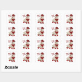 Sticker Carré Cow-boy en bottes (Feuille)