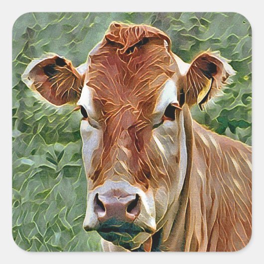 Sticker Carré COW Cute (Devant)