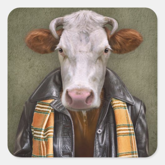 Sticker Carré Cow-man (Devant)