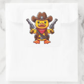Sticker Carré Cowboy Duck Sheriff (Sac)