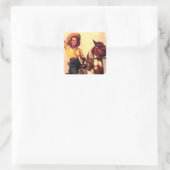 Sticker Carré Cowgirl (Sac)