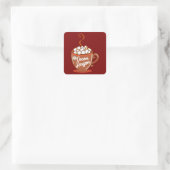 Sticker Carré Cozy up with this sweet Cocoa Season design  (Sac)