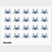 Sticker Carré Crabe bleu (Feuille)