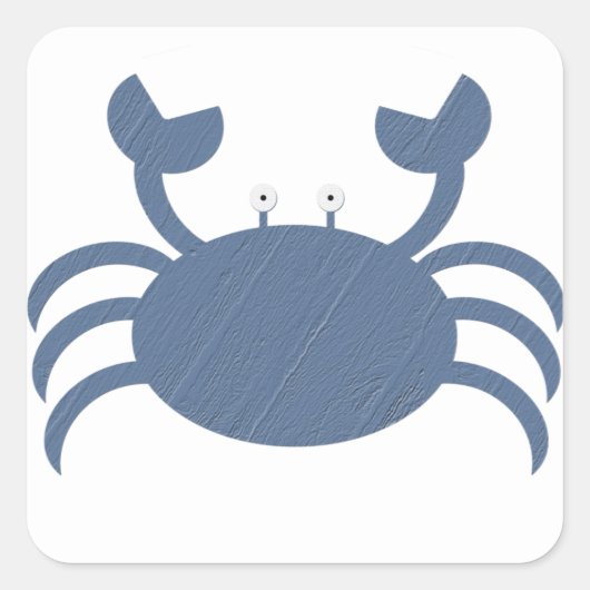 Sticker Carré Crabe bleu (Devant)
