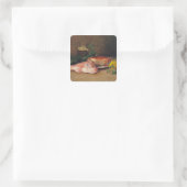 Sticker Carré Crabe et Mullet rouge (Sac)