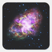 Sticker Carré Crabe Nebula Supernova Remnant Hubble Composite (Devant)