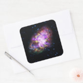 Sticker Carré Crabe Nebula Supernova Remnant Hubble Composite (Enveloppe)