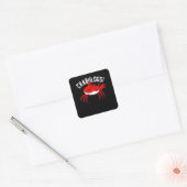 Sticker Carré Crabulous Crabs Seafood Crabbing Crab Lobster (Enveloppe)