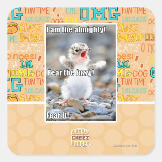 Sticker Carré Craignez le brouillé ! (Devant)