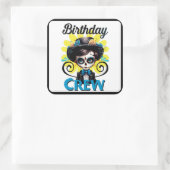 Sticker Carré Crâne à sucre mou (Sac)