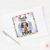 Sticker Carré Crâne de sucre de la foi (Enveloppe)