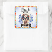 Sticker Carré Crâne de sucre de la foi (Sac)