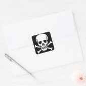Sticker Carré Crâne et os croisés (Enveloppe)