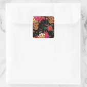 Sticker Carré crâne floral (Sac)