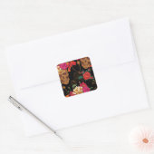 Sticker Carré crâne floral (Enveloppe)