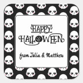 Sticker Carré Crânes déplaisantes (Devant)