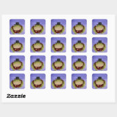 Sticker Carré Crapaud Branché (Feuille)