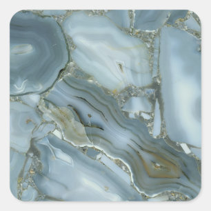 Sticker Carré Craqué gris gris vert bleu marbre texture