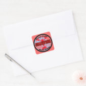 Sticker Carré Craw Dat ! Fleur de Lis, Crawfish, Craw Dat (Enveloppe)