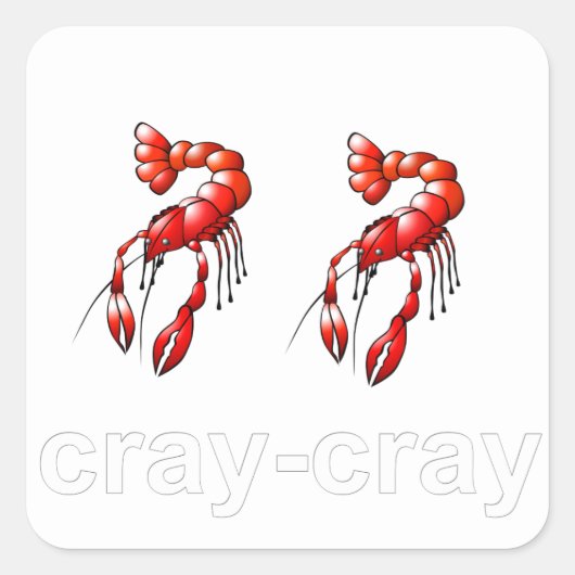 Sticker Carré Cray Cray (Devant)