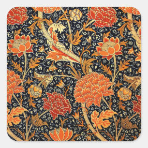 Sticker Carré Cray, un motif de William Morris,