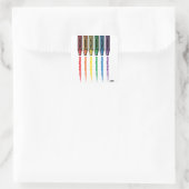 Sticker Carré Crayons arc-en-ciel (Sac)