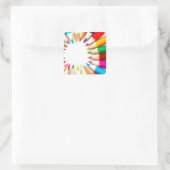 Sticker Carré Crayons de couleur (Sac)
