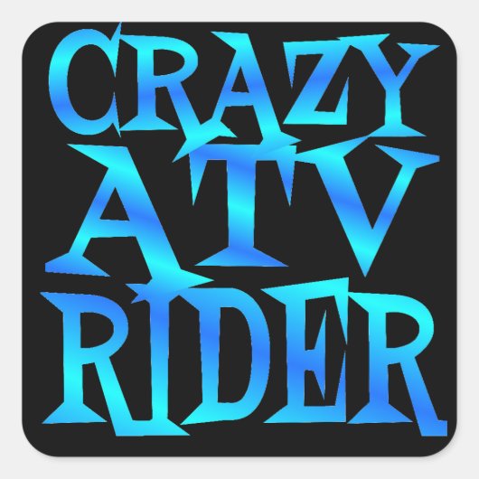 Sticker Carré Crazy ATV Rider (Devant)