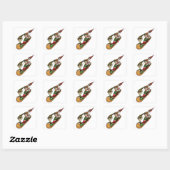 Sticker Carré Crazy Elf Sled Ride (Feuille)