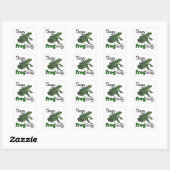 Sticker Carré Crazy Frog Lady Frog cadeaux amoureux (Feuille)