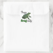 Sticker Carré Crazy Frog Lady Frog cadeaux amoureux (Sac)